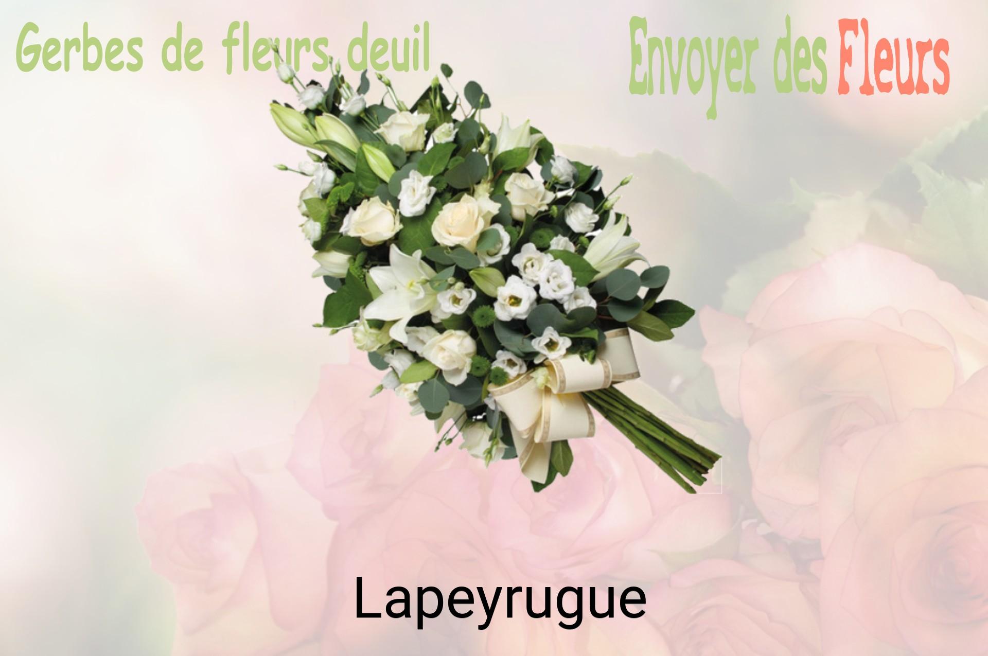 Gerbe de fleurs de deuil livrée à Lapeyrugue